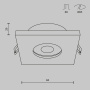 Встраиваемый светильник Technical DL083-01-GU10-SQ-S