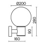 Настенный светильник (бра) Outdoor O598WL-01GR