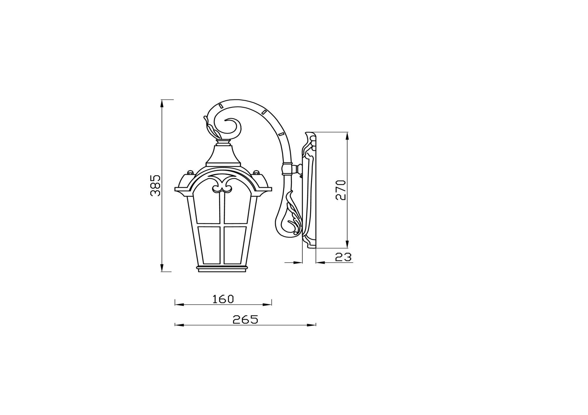 Настенный светильник (бра) Outdoor O413WL-01BZ