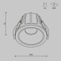 Встраиваемый светильник MAYTONI ALFA LED DL043-01-10W3K-D-RD-WB