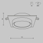 Встраиваемый светильник Technical DL086-GX53-SQ-BW