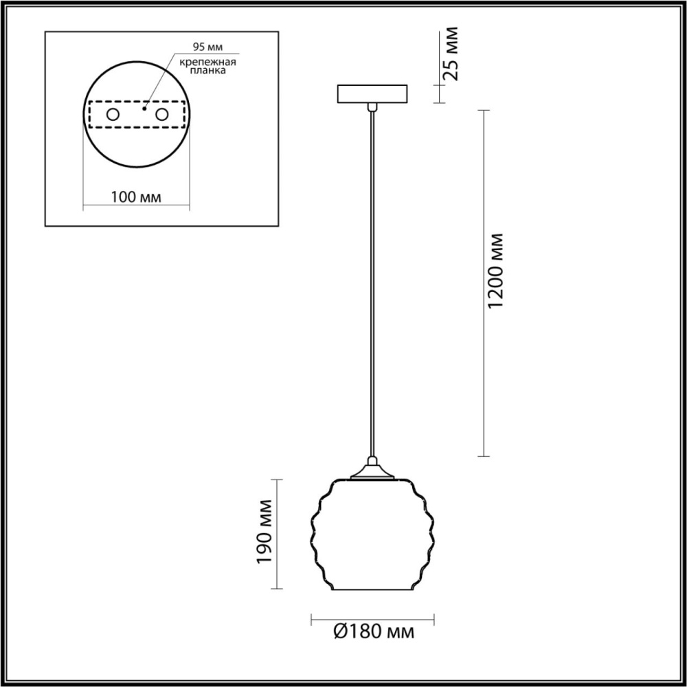 5284/1 SUSPENTIONI LN23 206 хром, серый Подвес E27 1*40W 220V MONTY