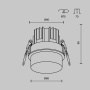 Встраиваемый светильник Technical DL065-12W4K-W