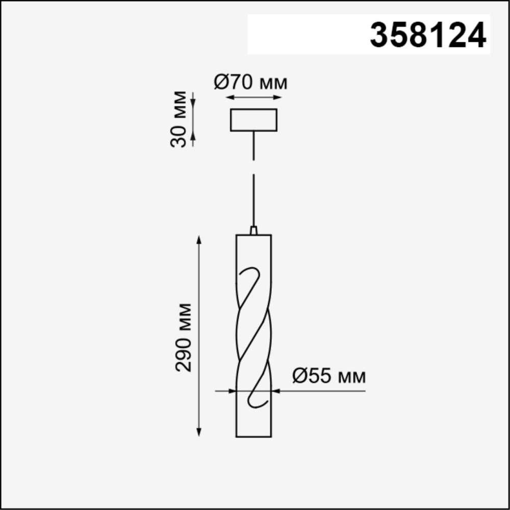 358124 OVER NT19 226 белый Накладной светильник, длина провода 1м IP20 LED 3000K 12W 160 - 265V ARTE