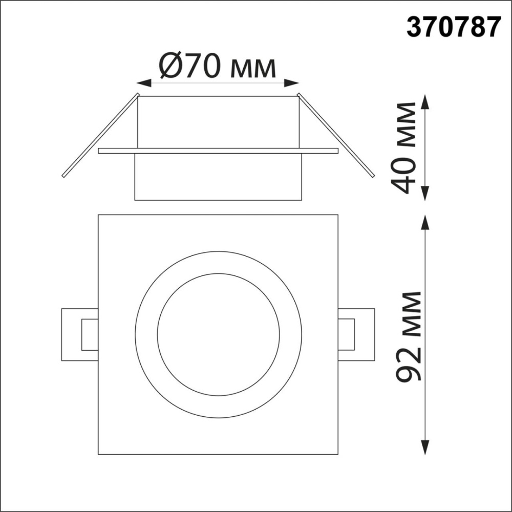 370787 SPOT NT21 528 белый/золото Светильник встраиваемый влагозащищенный GU10 9W 220V WATER