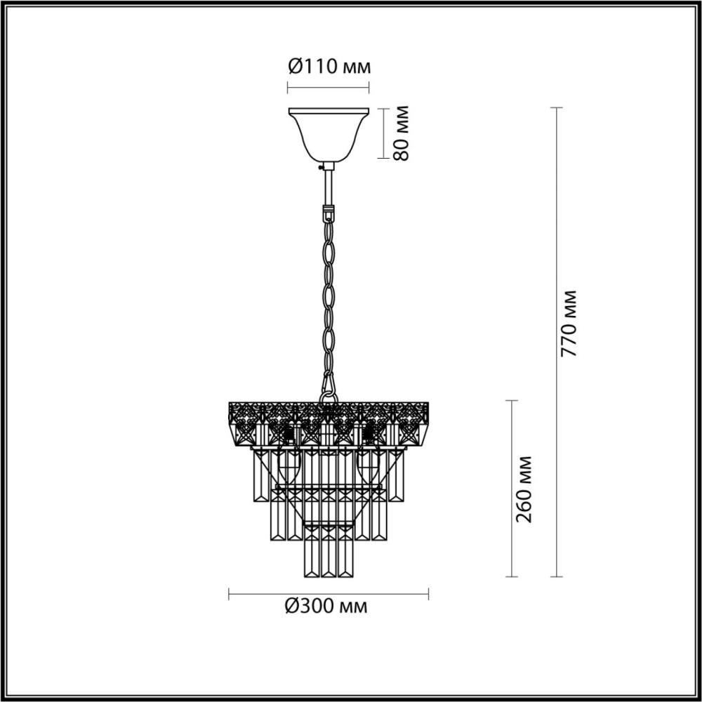 5232/4 CLASSI LN22 000 золотой Люстра E14 4*40W 220V IGGY