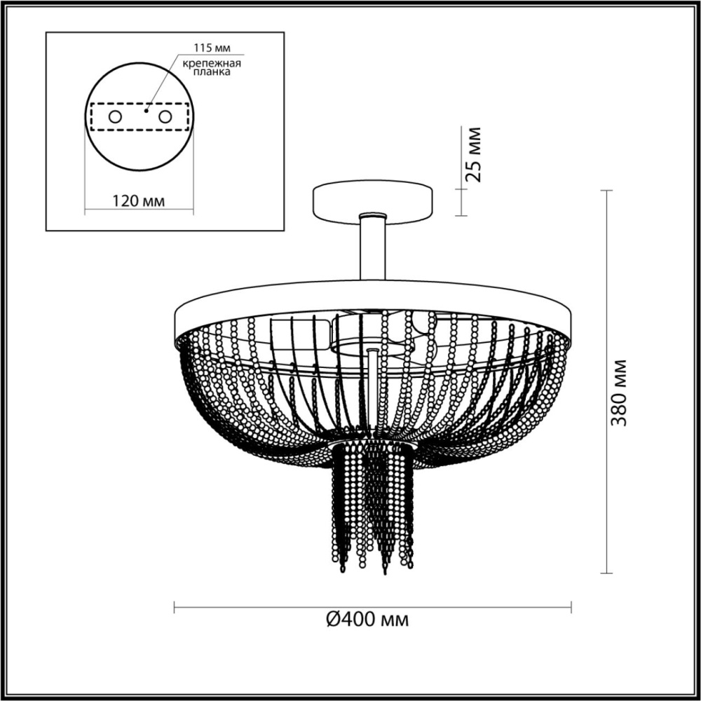 4560/3C LOFTI LN21 000 черный, латунь Люстра потолочная E14 3*40W 220V ELVIS