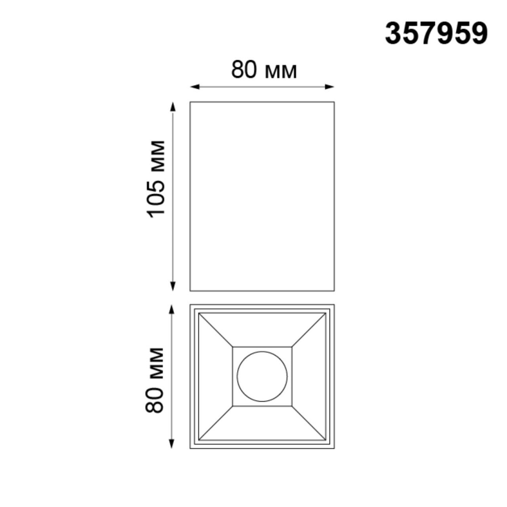 357959 OVER NT19 236 черный Накладной светильник IP20 LED 4000К 10W 200-260V RECTE