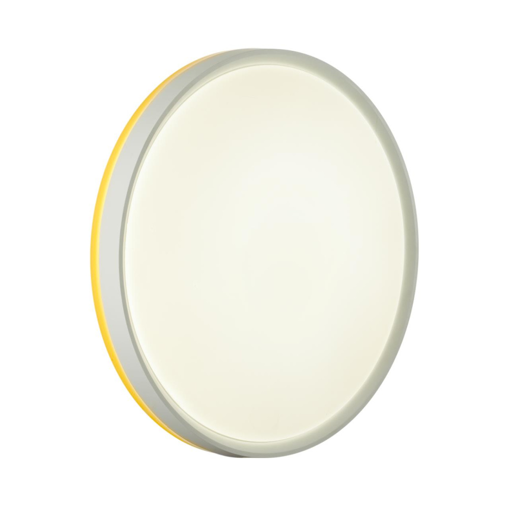 7709/DL COLOR SN 100 Светильник пластик/белый/желтый LED 48Вт 4000К D420 IP43 KEZO YELLOW