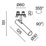 Встраиваемый светильник Technical C141RS-L125-6W3K-W