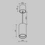 Подвесной светильник MAYTONI VOL P100PL-20W3K-B