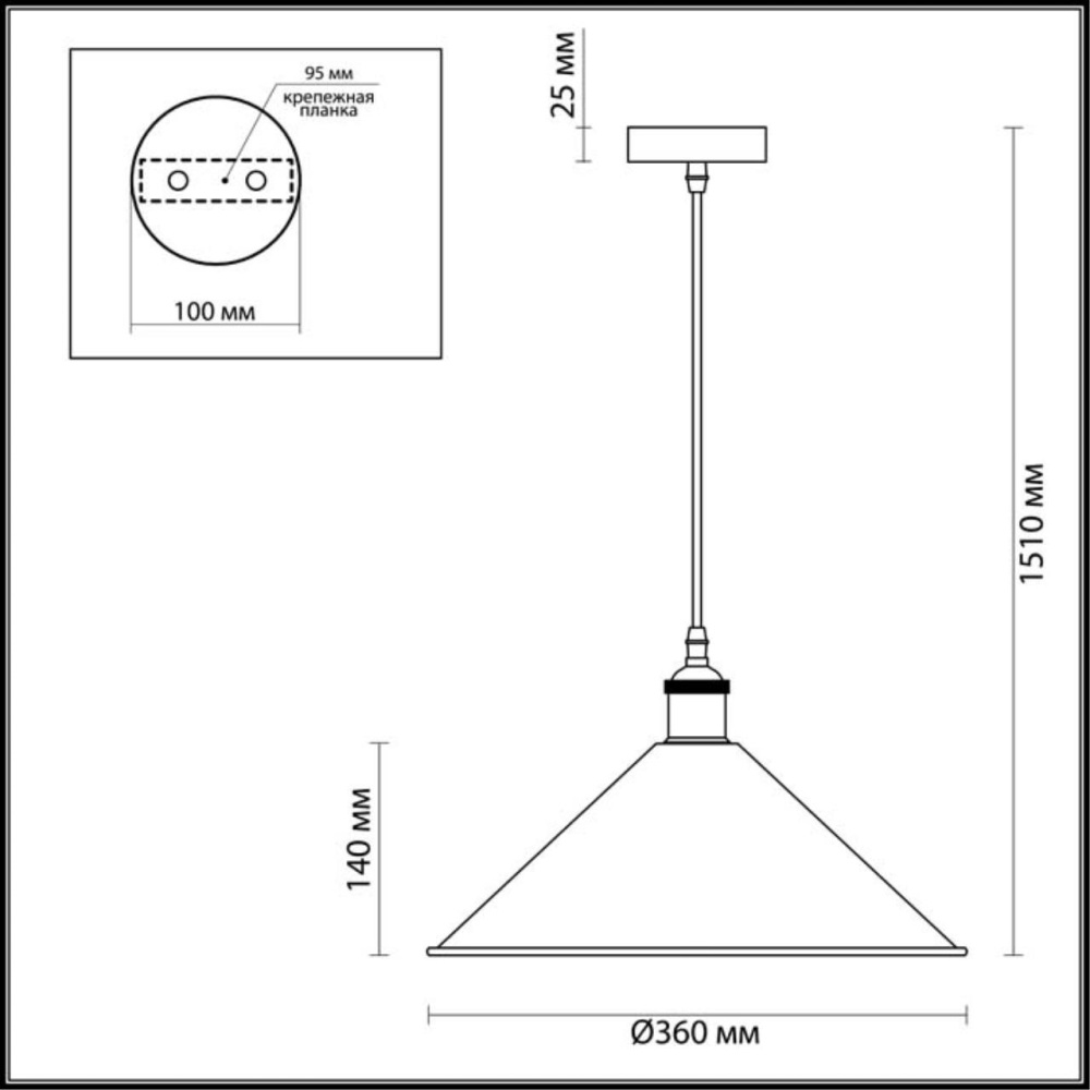 3364/1 PENDANT ODL17 365 черный, бронзовый Подвес E27 60W 220V AGRA