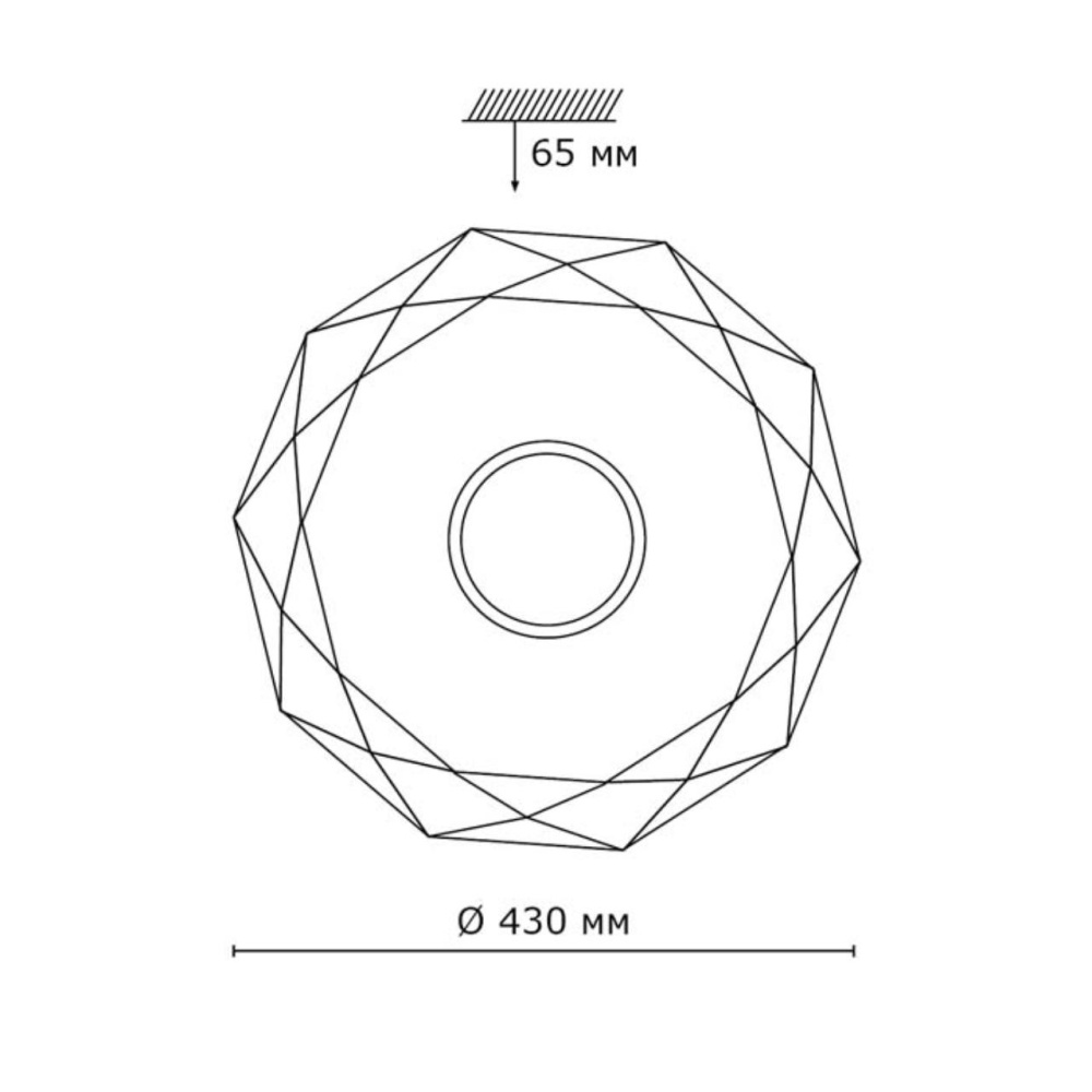 2057/DL PALE SN 070 Светильник пластик/белый/хром LED 48Вт 4000K D430 IP43 PRISA