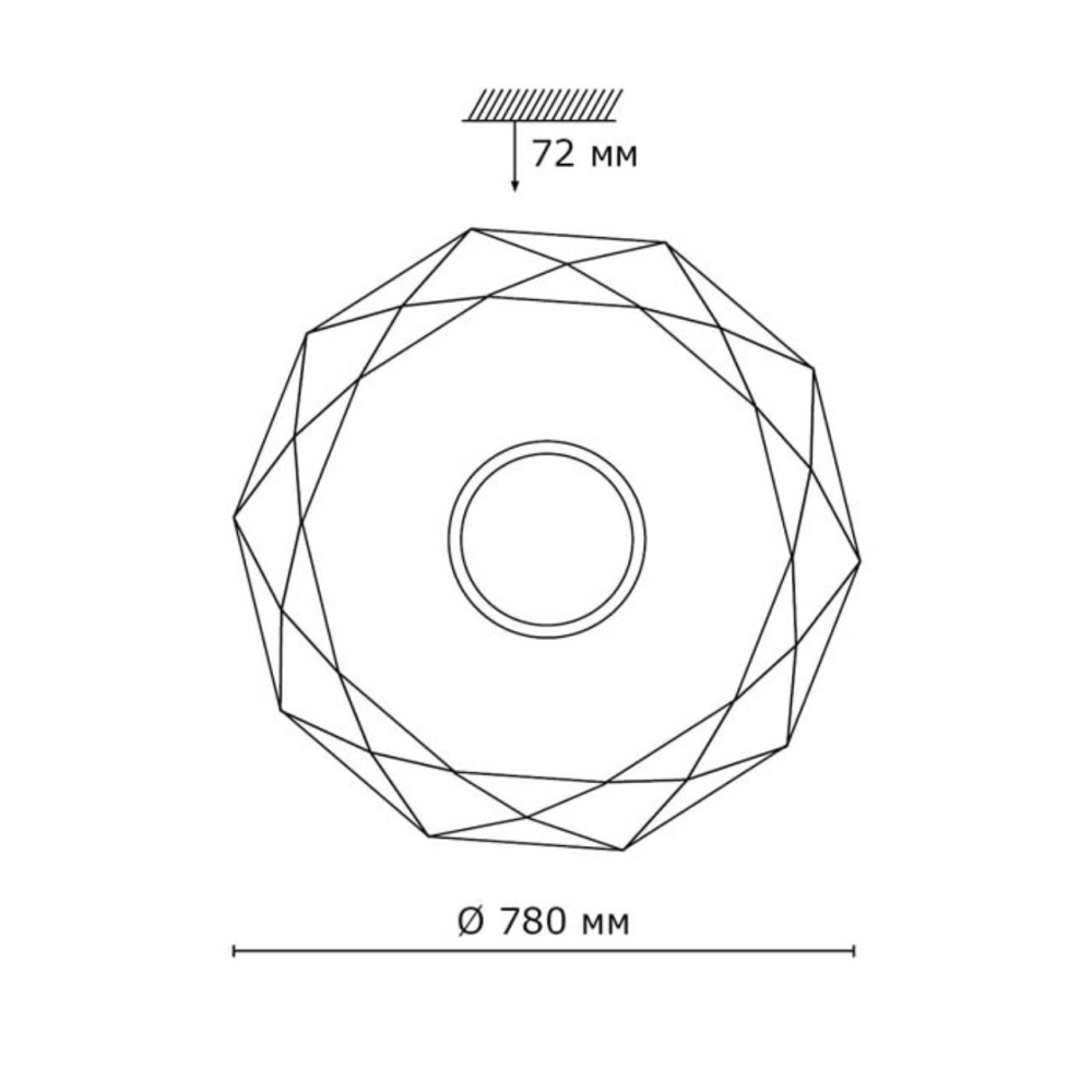 2057/ML SN 084 Светильник пластик LED 160Вт 4000-6500-3000K D780 IP43 пульт ДУ PRISA