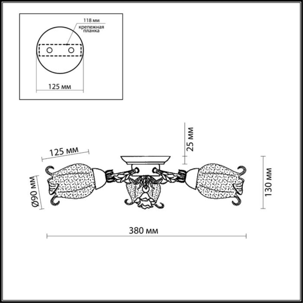 Потолочная люстра ODEON LIGHT AMELI 2252/3C