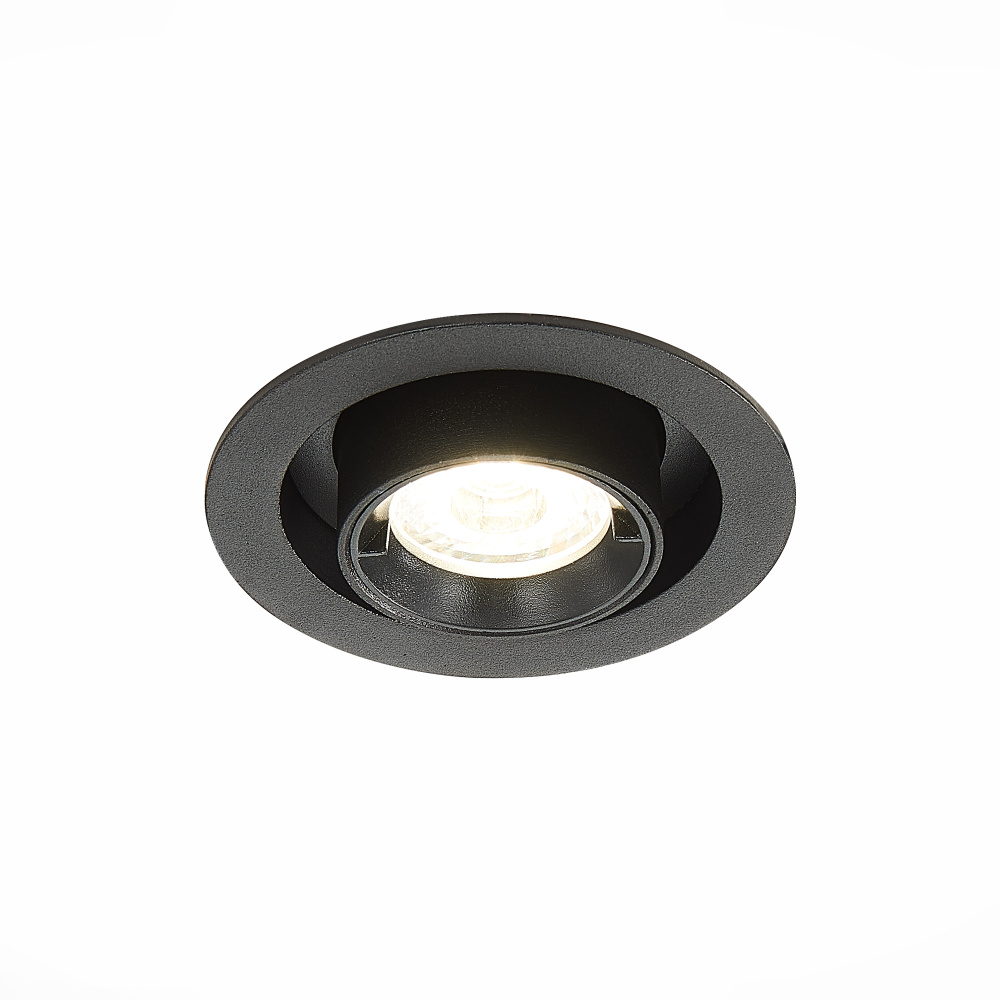 ST702.348.12 Св-к встр. Черный LED 1*12W 4000K 900Lm Ra80 24° IP20 D90xH92 180-240V Встраиваемые светильники