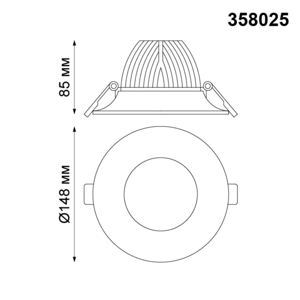 358025 SPOT NT19 277 белый Встраиваемый светильник IP20 LED 4100К 20W 220V GLOK