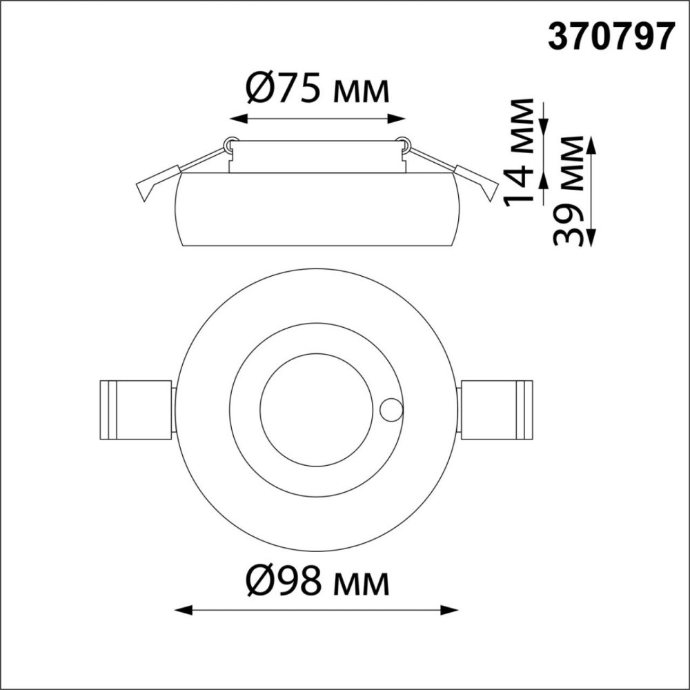 370797 SPOT NT21 335 белый/белый Светильник встраиваемый влагозащищенный IP44 GU10 50W 220V WATER