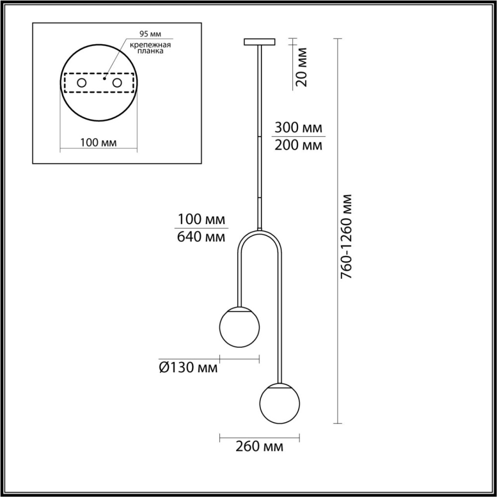 6500/2C MODERNI LN23 000 чёрный, бронза Потолочный светильник E14 2*40W 220V DEXTER