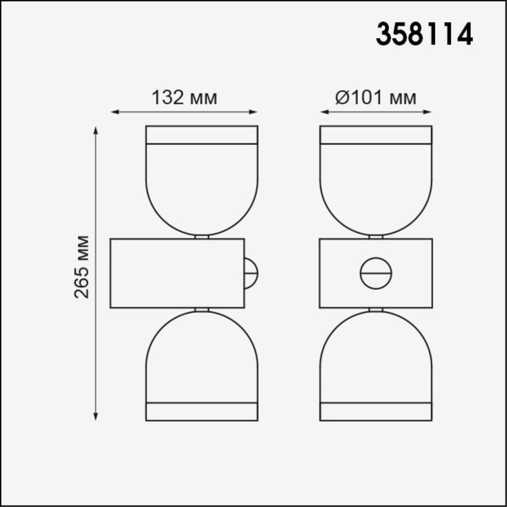 358114 STREET NT19 366 темно-серый  Ландшафтный настен.светильник IP65 LED 3000К 20W GALEATI