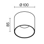 Потолочный светильник Technical C064CL-01-15W4K-RD-WB