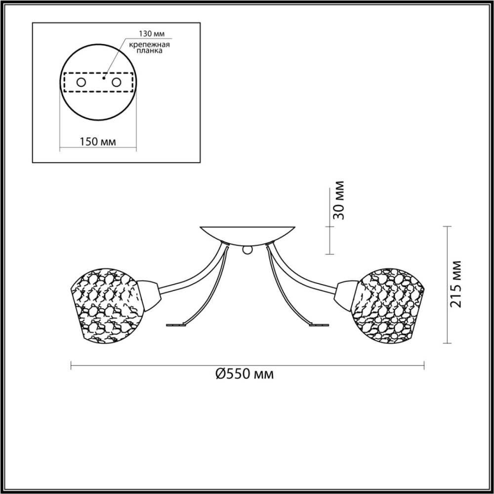 5266/3C COMFI LN23 236 античная латунь Люстра потолочная E14 3*40W 220V TULA