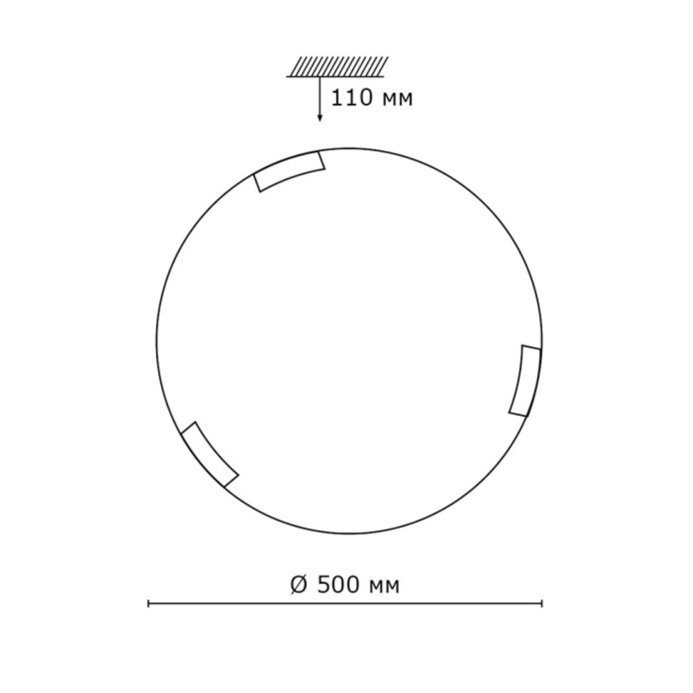 361 GLASSI SN 108 Светильник стекло/белое E27 3*100Вт D500 GRECA