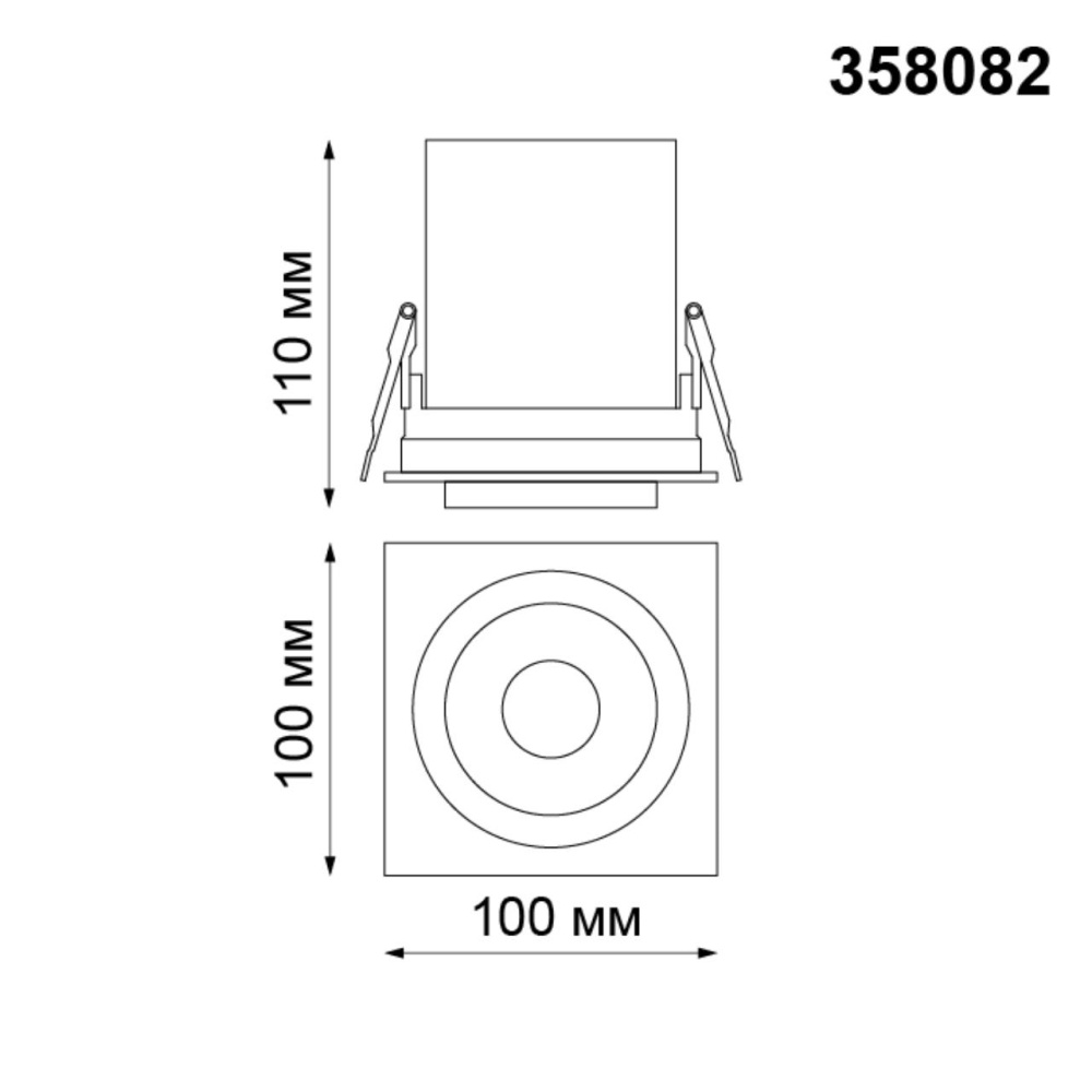 358082 SPOT NT19 281 белый/черный Встраиваемый светильник IP20 LED 3000К 12W 220V LANZA