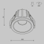 Встраиваемый светильник MAYTONI ALFA LED DL043-01-10W3K-RD-WB