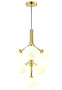 Подвесная люстра CRYSTAL LUX ALICIA SP7 GOLD/WHITE