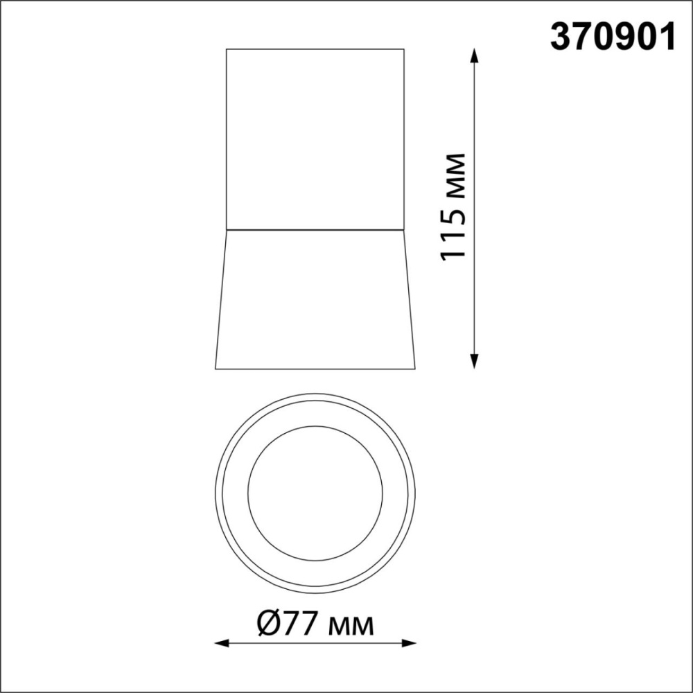 370901 OVER NT22 251 белый Светильник накладной IP20 GU10 9W 220V ELINA