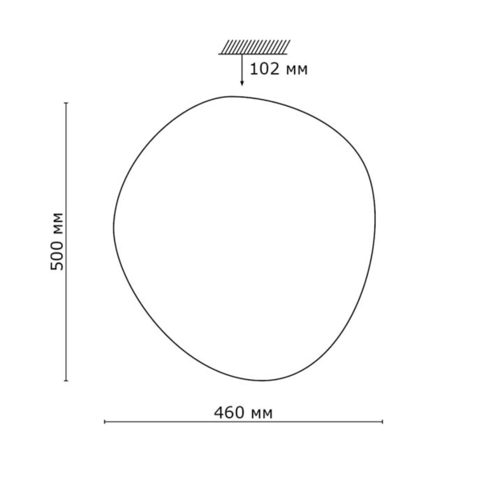 2039/DL COLOR SN 084 Светильник пластик/белый LED 48Вт 3000-6300K 500х460 IP43 пульт ДУ STONE