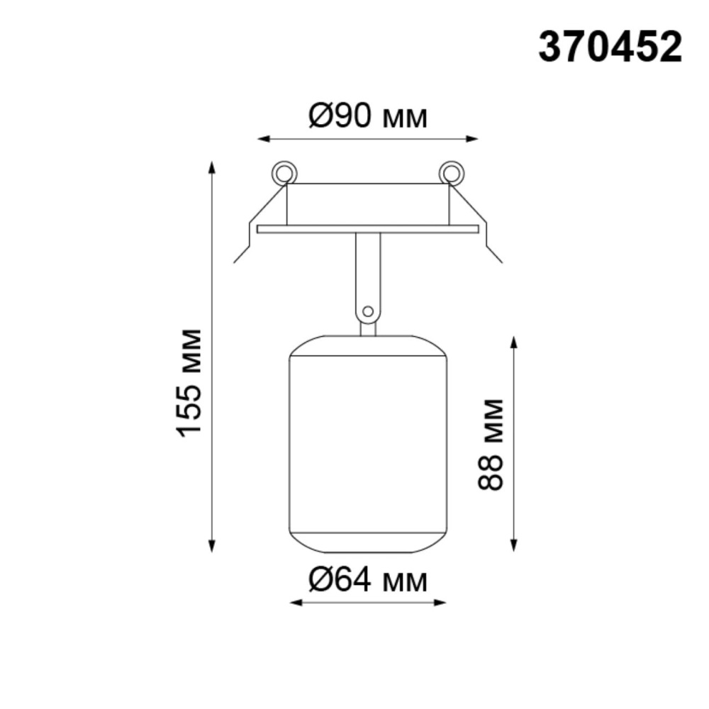 370452 SPOT NT19 316 белый Встраиваемый светильник IP20 GU10 50W 220V PIPE