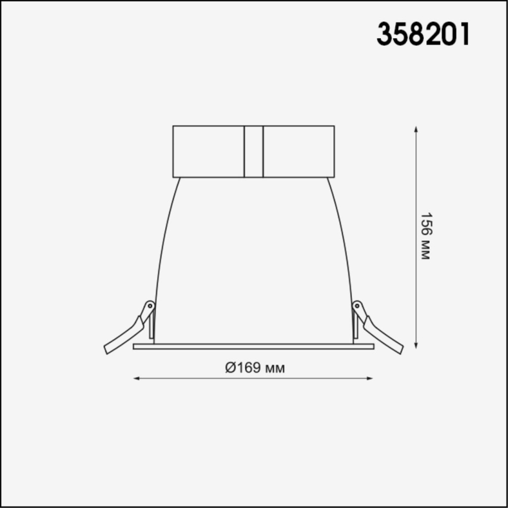 358201 SPOT NT19 230 белый Встраиваемый светильник IP20 LED 4000K 45W 220В VARPAS