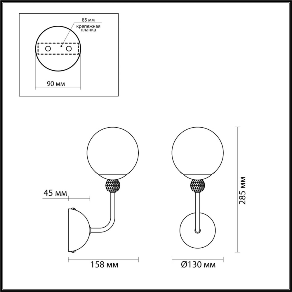 6536/1W MODERNI LN23 111 золотой Бра E27 1*40W 220V MARSHA