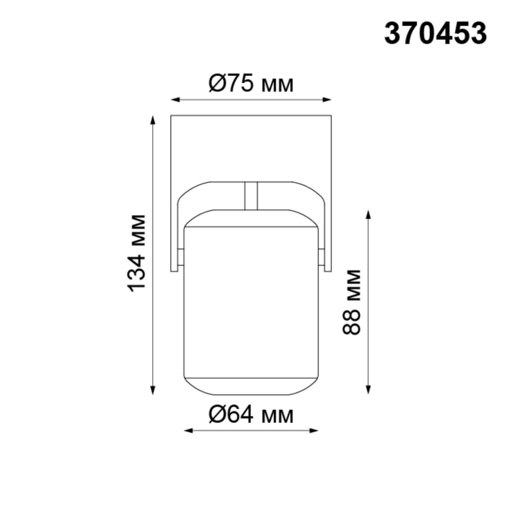 370453 OVER NT19 259 черный Накладной светильник IP20 GU10 50W 220V PIPE