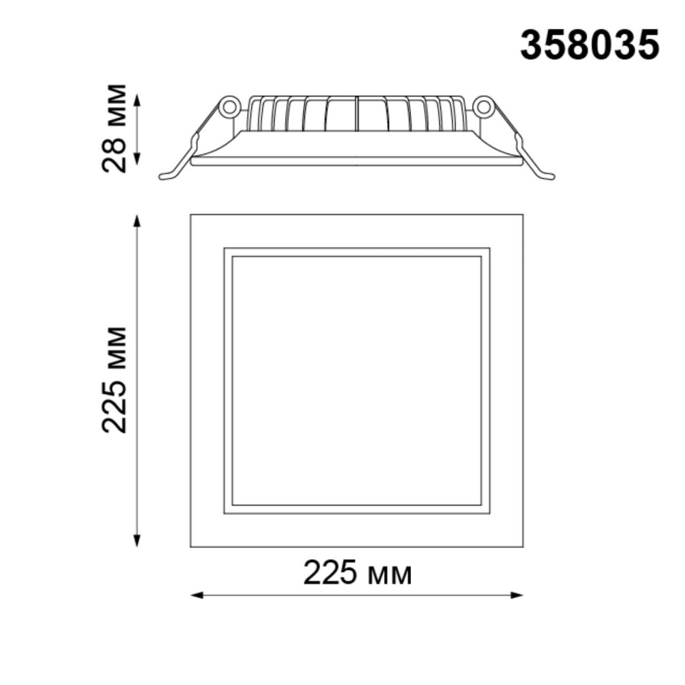 358035 SPOT NT19 302 белый Встраиваемый светильник IP20 LED 4100К 25W 220V LUNA