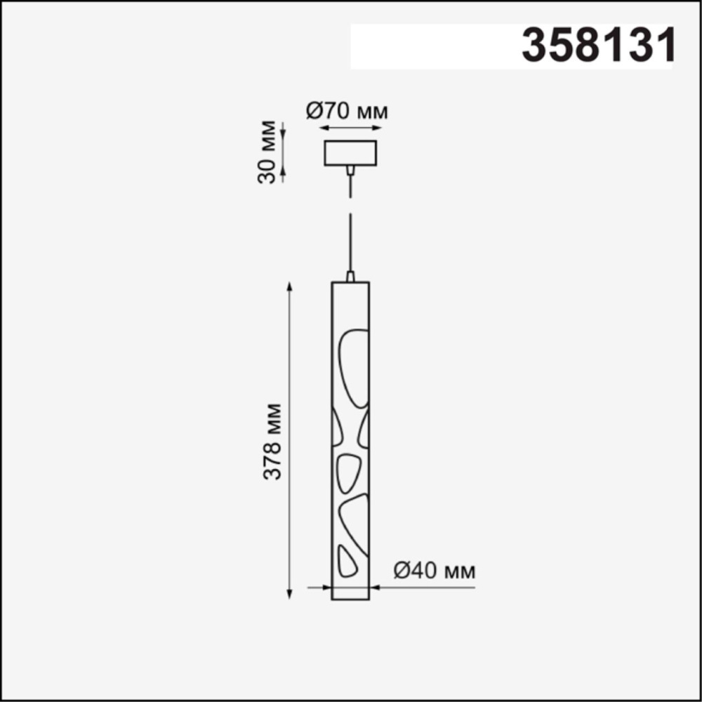 358131 OVER NT19 382 белый Накладной светильник, длина провода 1м IP20 LED 4000K 20W 160 - 265V ARTE