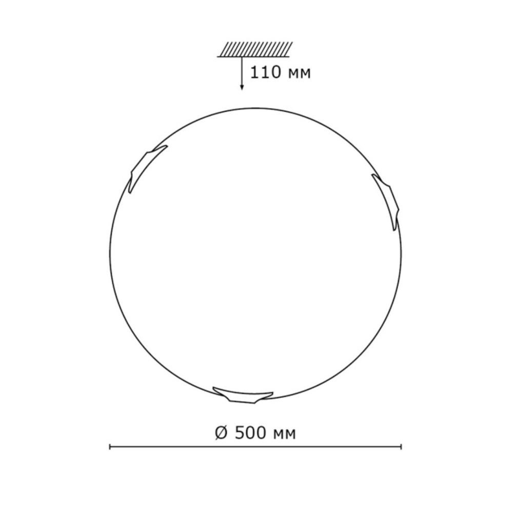 362 GLASSI SN 106 Светильник стекло/белое E27 3*100Вт D500 QUADRO WHITE