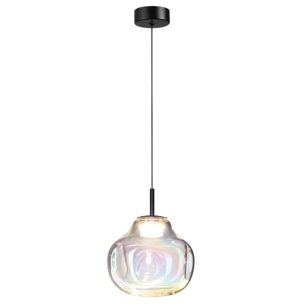 5097/4LB PENDANT ODL25 421 черный/бензиновый/металл/стекло Подвес LED 4W 4000K 388Лм VASO