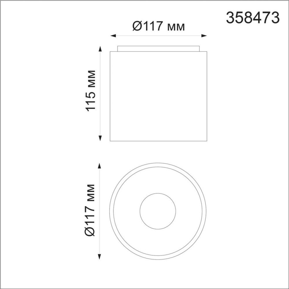 358473 OVER NT21 237 черный Светильник накладной IP20 LED 4000K 10W 200-260V RECTE