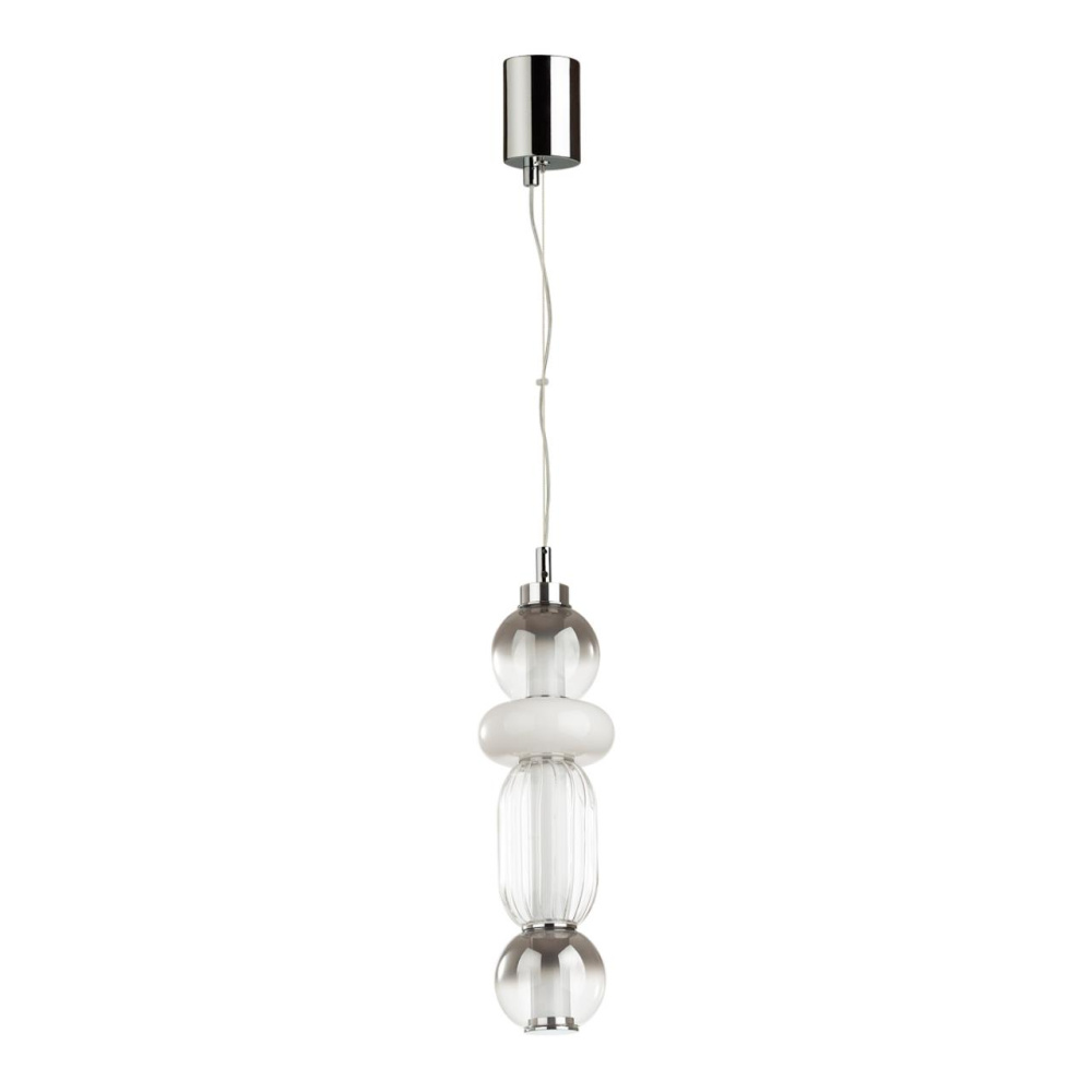 4827/18L PENDANT ODL21 321 хром/дымчатый/белый/прозрачный Подвес LED 18W BEANS