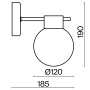 Настенный светильник (бра) Freya FR5233WL-01BS