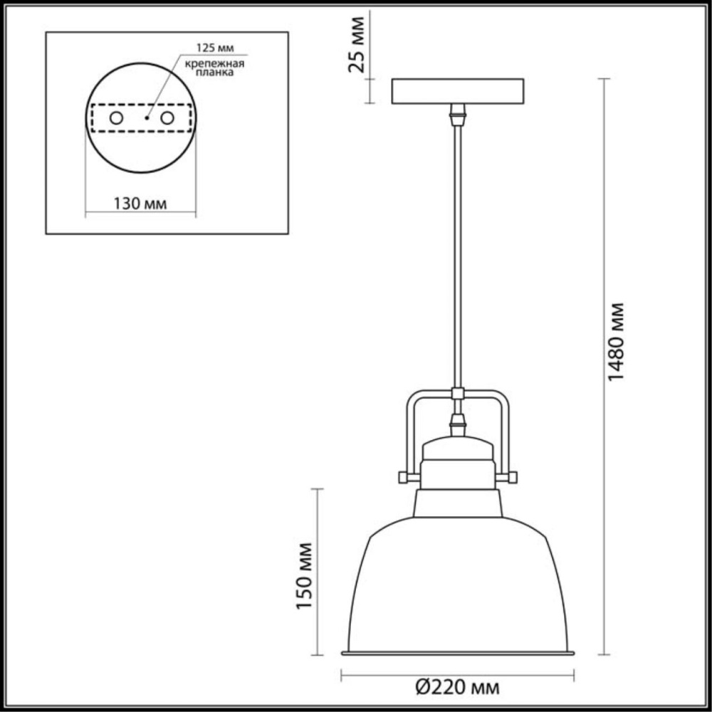 3325/1 PENDANT ODL17 363 темн.серый/медный Подвес E27 60W 220V SERT