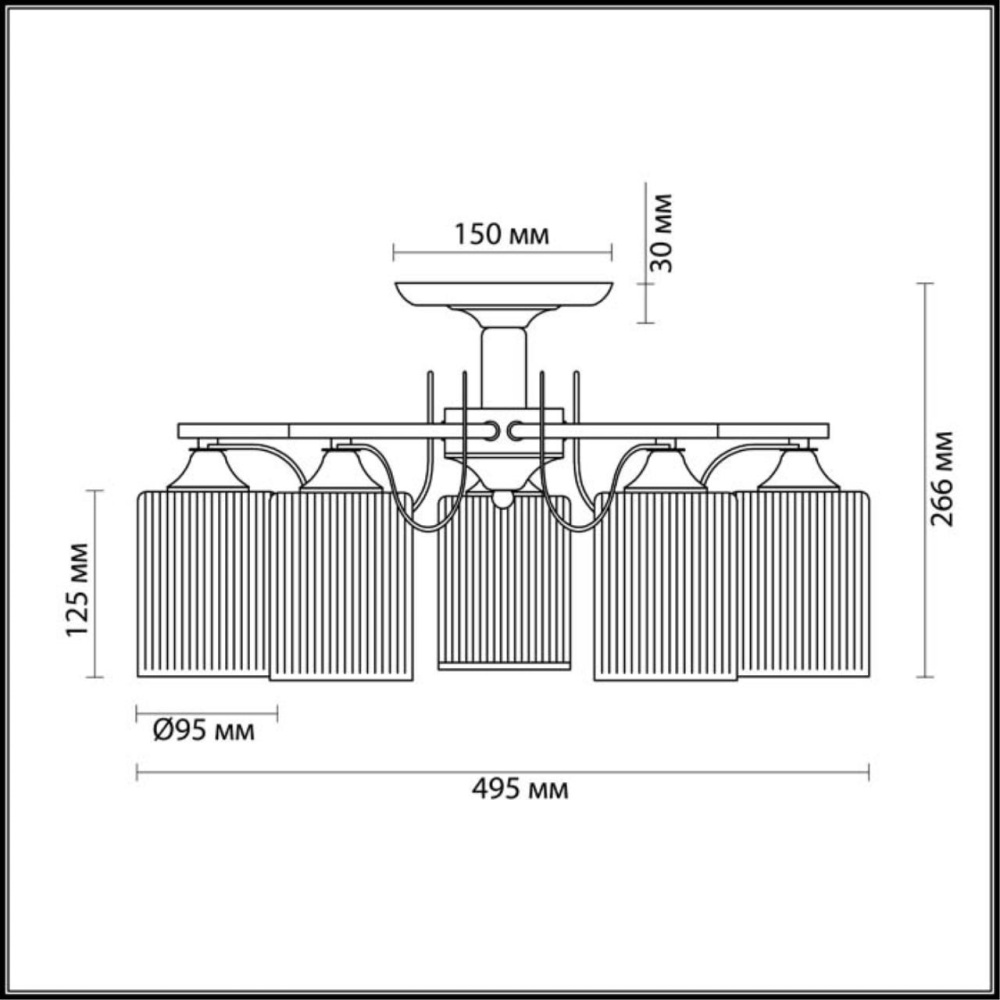 3508/5C COMFI LN18 217 белый, золотая патина Люстра потолочная E27 5*60W 220V OPICUS