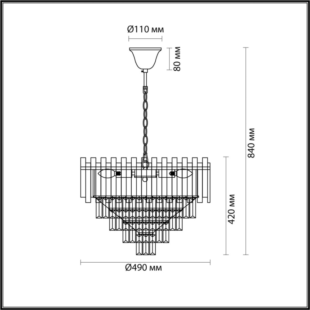 5230/7 CLASSI LN22 124 матовое золото Люстра E14 7*40W 220V EMERY