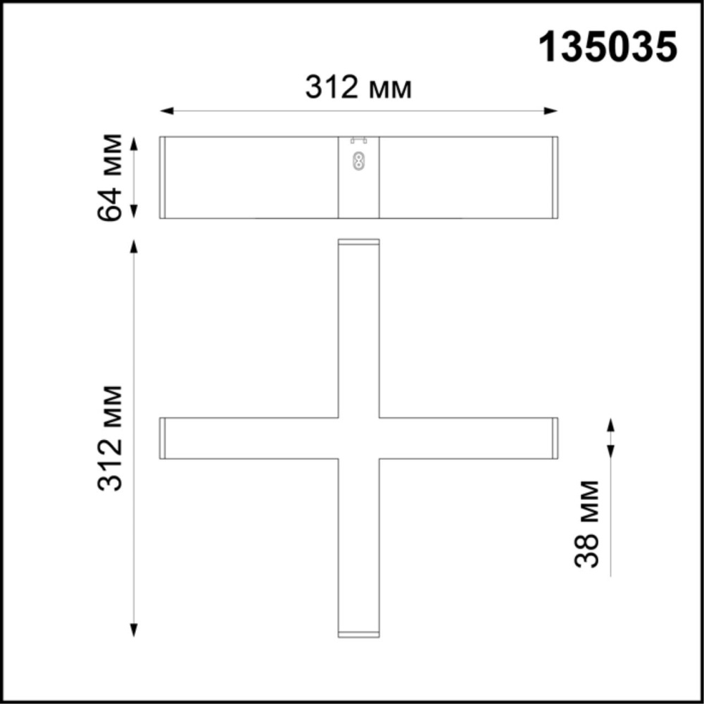 135035 OVER NT19 143 черный Соединитель - Х IP20 24V RATIO