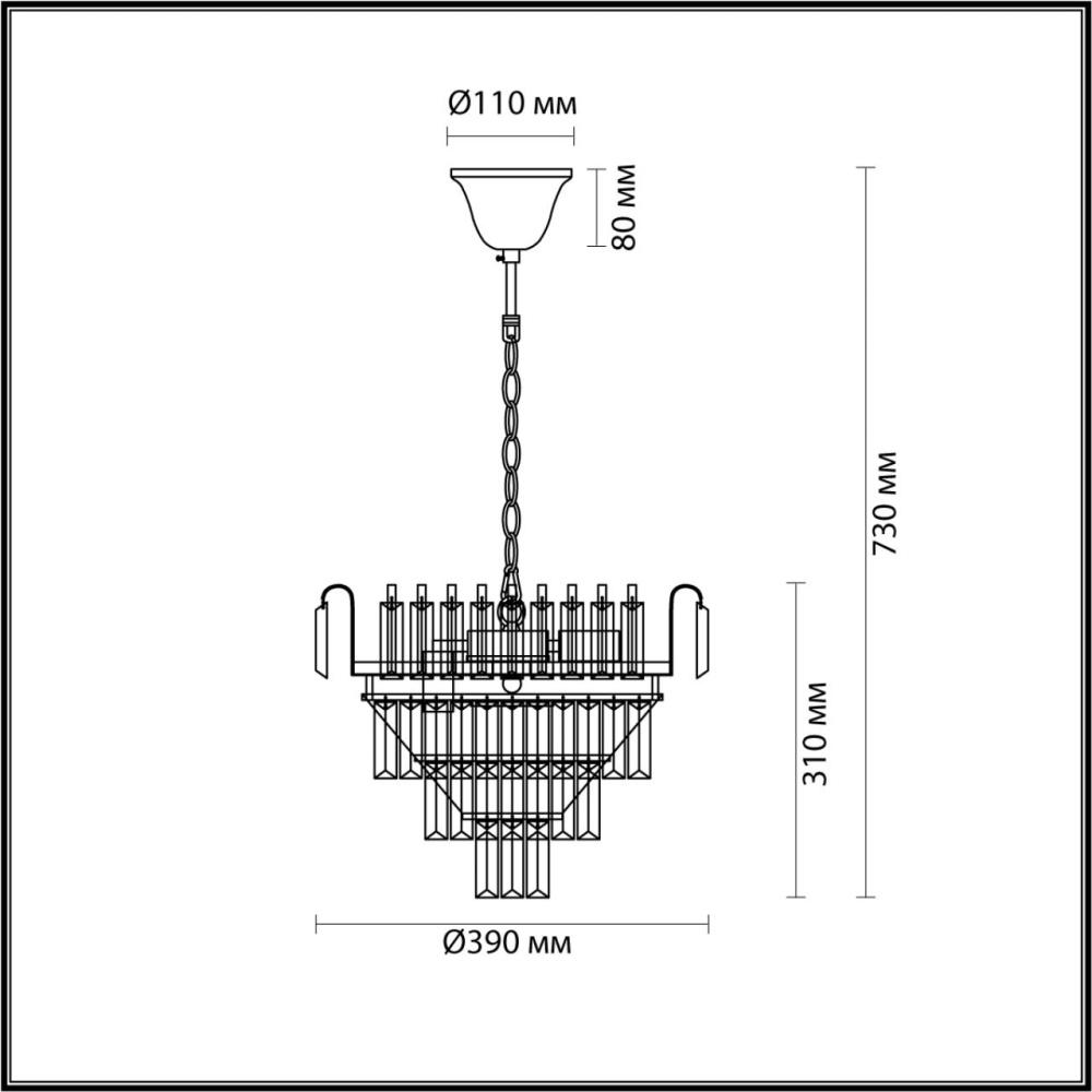 5234/6 CLASSI LN22 000 золотой Люстра E14 6*40W 220V ZOLA