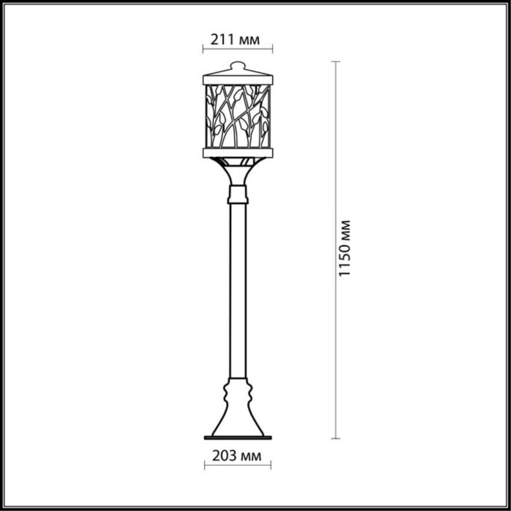 2287/1A NATURE ODL12 659 патина коричневый Уличный светильник 120см IP44 E27 100W 220V LAGRA