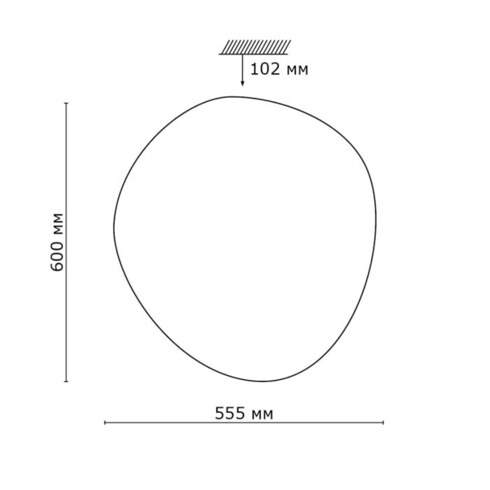 2039/EL COLOR SN 084 Светильник пластик/белый LED 72Вт 3000-6300K 600х555 IP43 пульт ДУ STONE